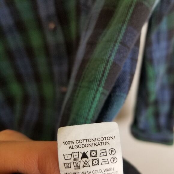 Lucky Brand Mens Western Flannel Shirt Tartan Plaid M Classic Fit Country Cowboy - Picture 7 of 8